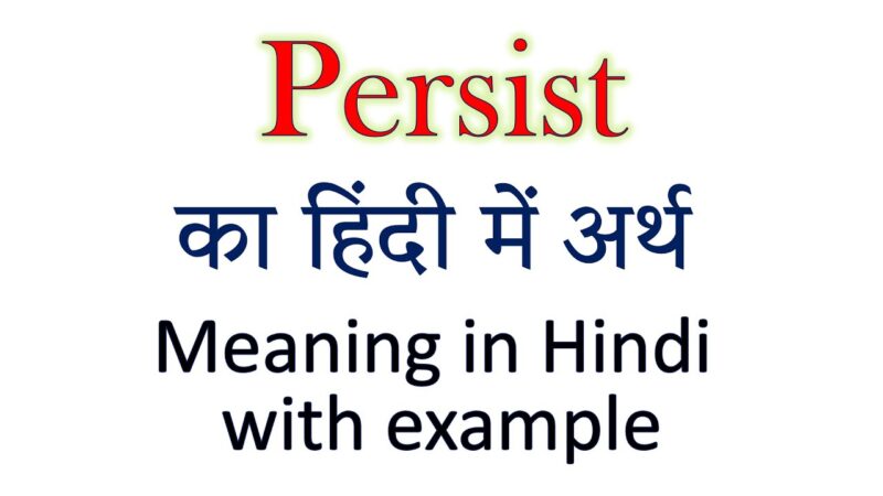 persist meaning in hindi - Hình 2