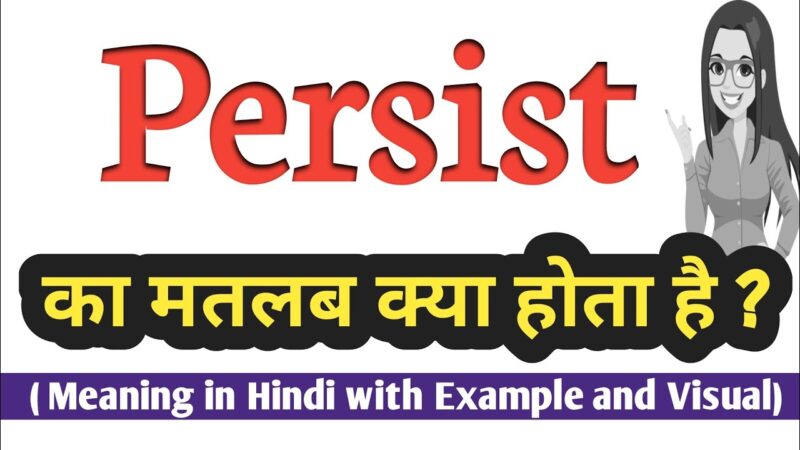 persist meaning in hindi - Hình 3