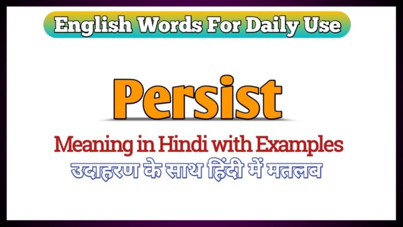 persist meaning in hindi - Hình 5