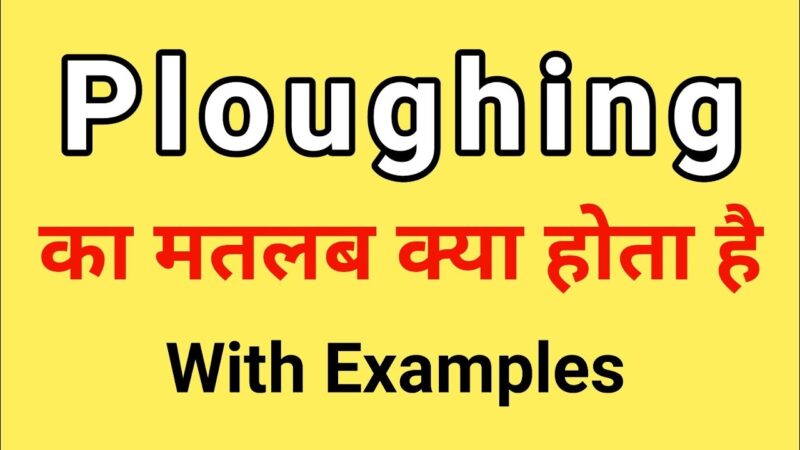 ploughing meaning in hindi - Hình 4