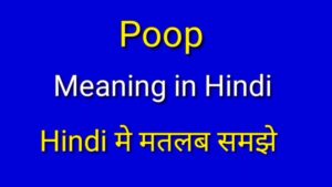 pooping meaning in hindi