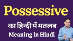 possessiveness meaning in hindi