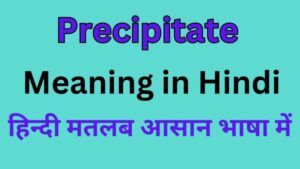 precipitate meaning in hindi