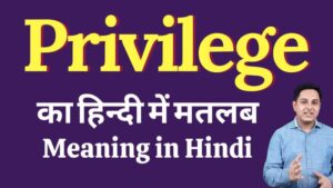 privileges meaning in hindi