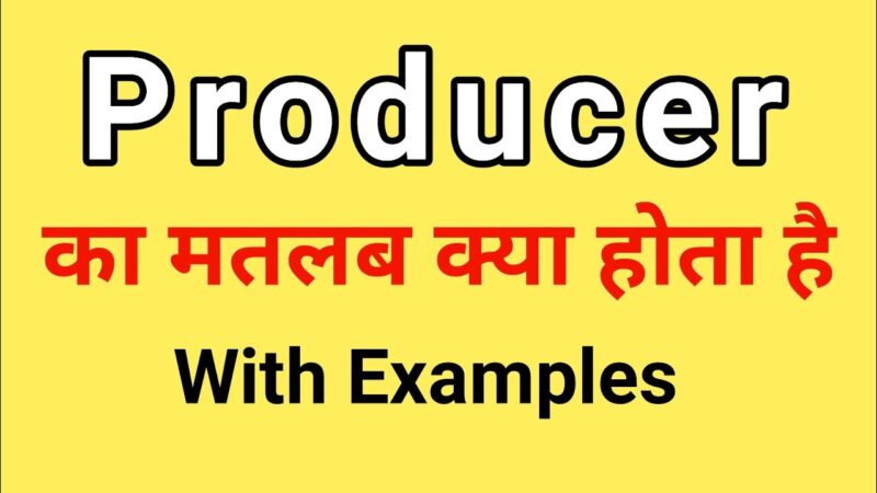 producer meaning in hindi - Hình 2