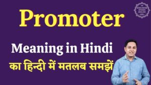 promoter meaning in hindi
