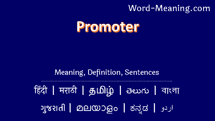 promoter meaning in hindi - Hình 5