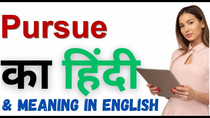 pursue meaning in hindi 1