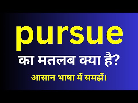pursue meaning in hindi 2
