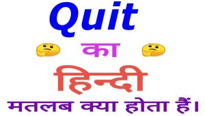 quit meaning in hindi 1