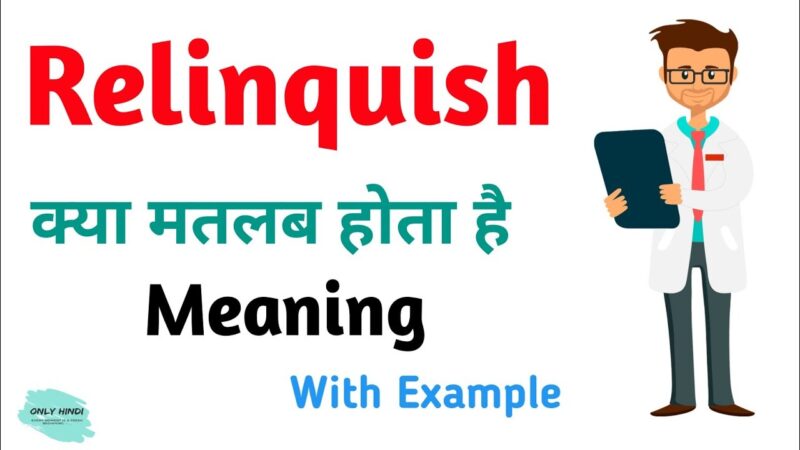 relinquish meaning in hindi - Hình 2