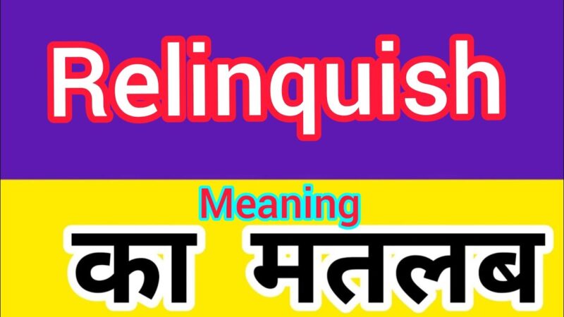 relinquish meaning in hindi - Hình 3