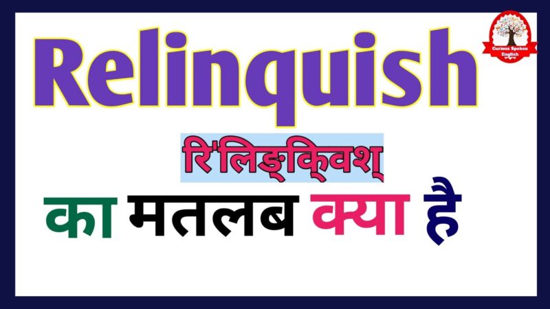 relinquish meaning in hindi - Hình 1