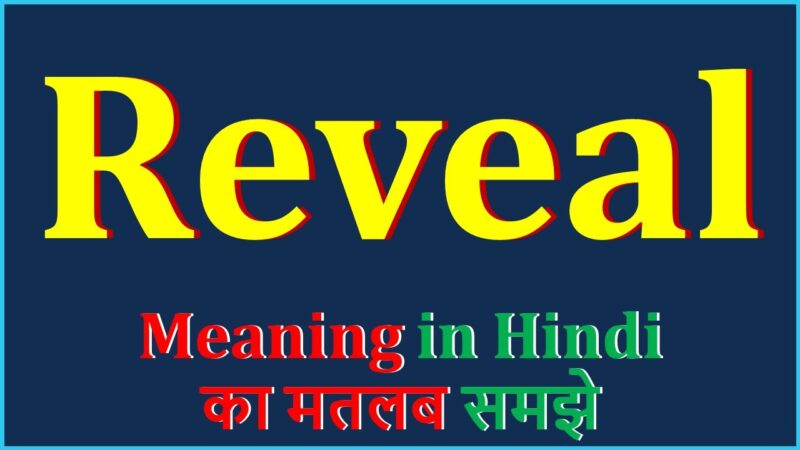 reveal meaning in hindi - Hình 5