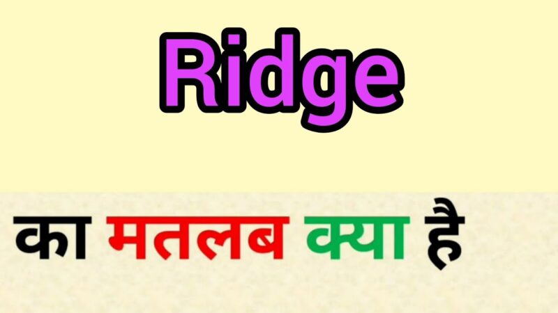 ridge meaning in hindi - Hình 2