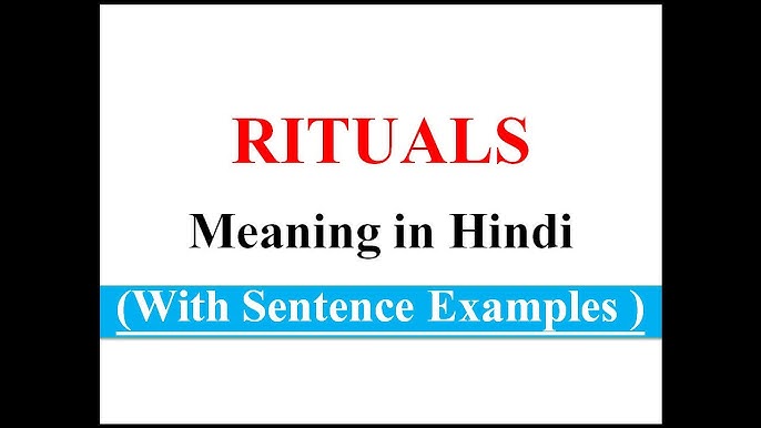 ritual meaning in hindi - Hình 5