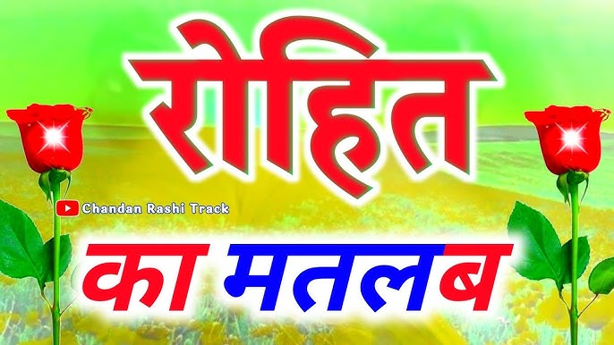 rohit meaning in hindi 1