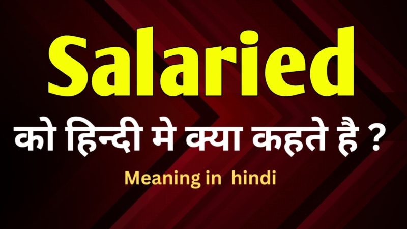 सैलरीड का हिंदी में मतलब: परिभाषा और अवधारणा (Salaried ka Hindi mein matlab: Paribhasha aur avdharna)