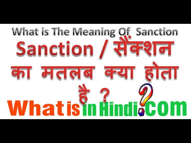 sanction meaning in hindi - Hình 3