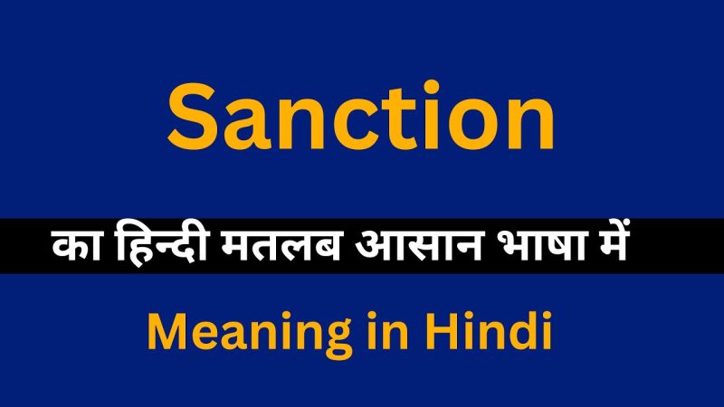 sanction meaning in hindi - Hình 4