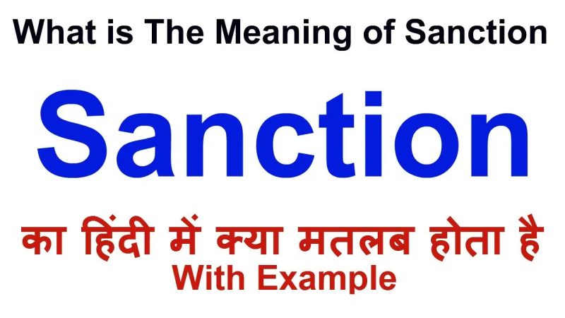 sanction meaning in hindi - Hình 5