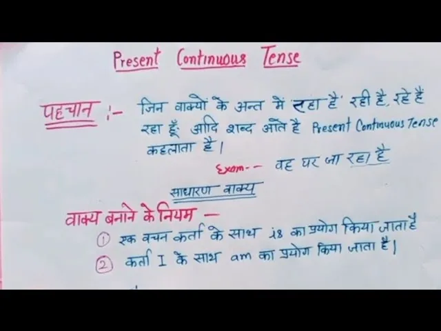 Simple Present Indefinite Tense Examples In Hindi: सम्पूर्ण नियम और अभ्यास