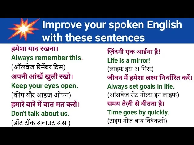 english Speaking Sentence In Hindi: रोज़मर्रा की बातचीत के लिए 200 वाक्य