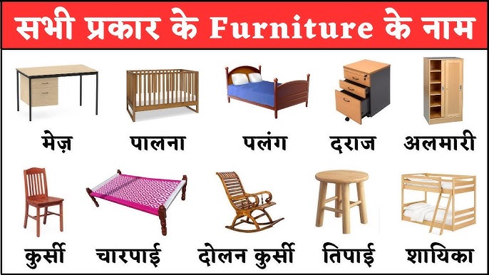 शेल्फ के विभिन्न प्रकार और हिंदी में उनके नाम