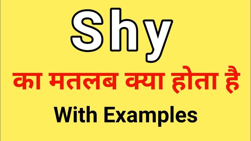 shy meaning in hindi - Hình 2