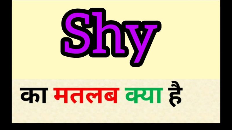 shy meaning in hindi - Hình 4