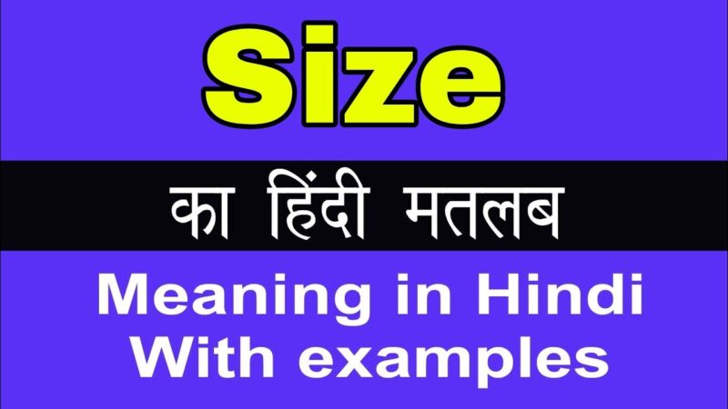 size meaning in hindi - Hình 4