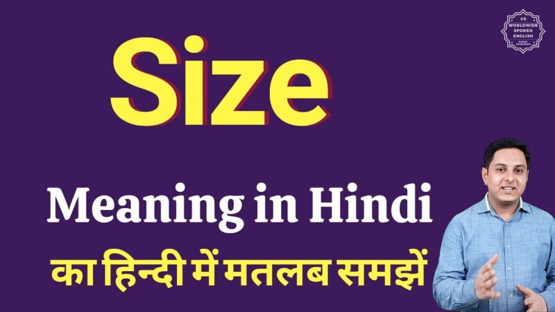 size meaning in hindi - Hình 1