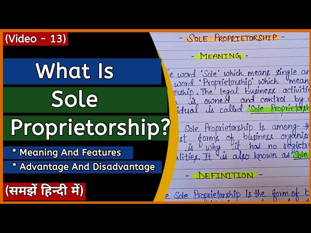 sole proprietorship meaning in hindi - Hình 2