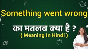 something went wrong meaning in hindi 1