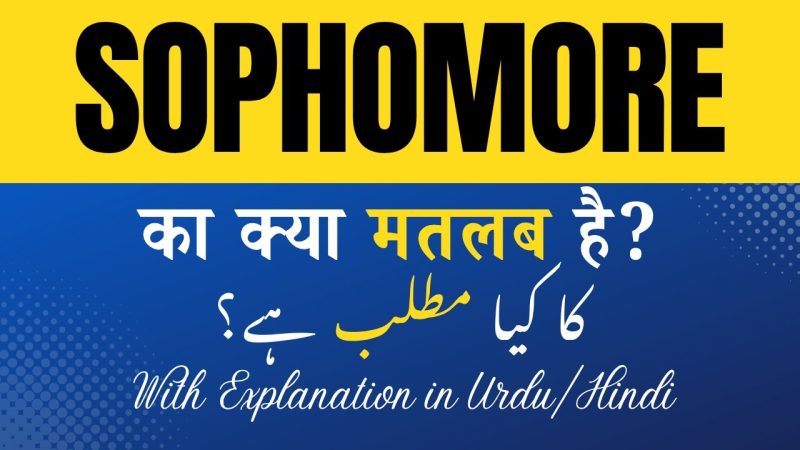 सोफोमोर का अर्थ हिंदी में क्या है?