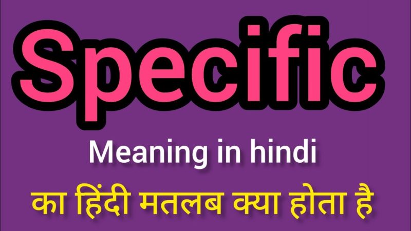 specific meaning in hindi 1