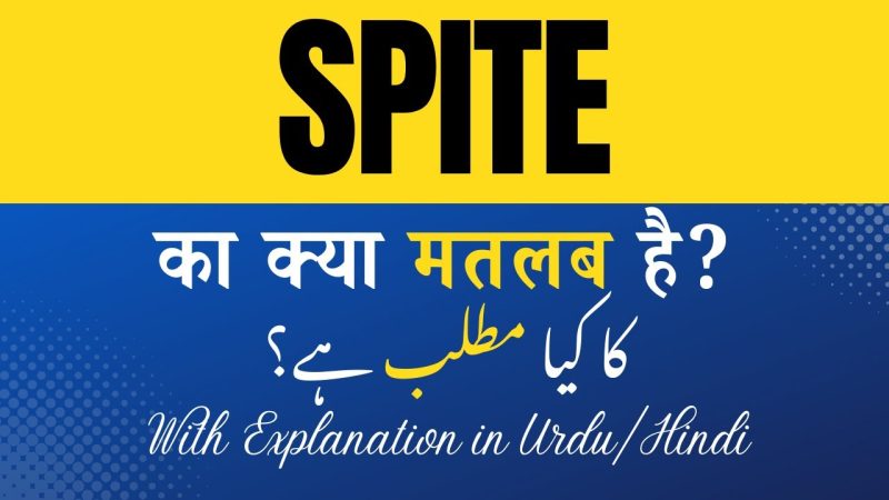 Spite का हिंदी में मतलब: नफ़रत, द्वेष, बैर, विद्वेष [Spite Meaning in Hindi: Nafrat, Dwesh, Bair, Vidwesh]