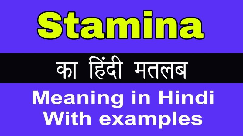स्टैमिना का हिंदी में अर्थ: परिभाषा, महत्व और समझ