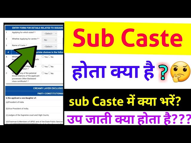 sub caste meaning in hindi - Hình 5