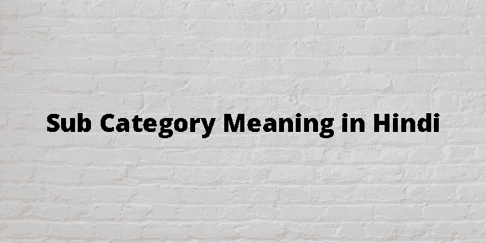 sub category meaning in hindi - Hình 4
