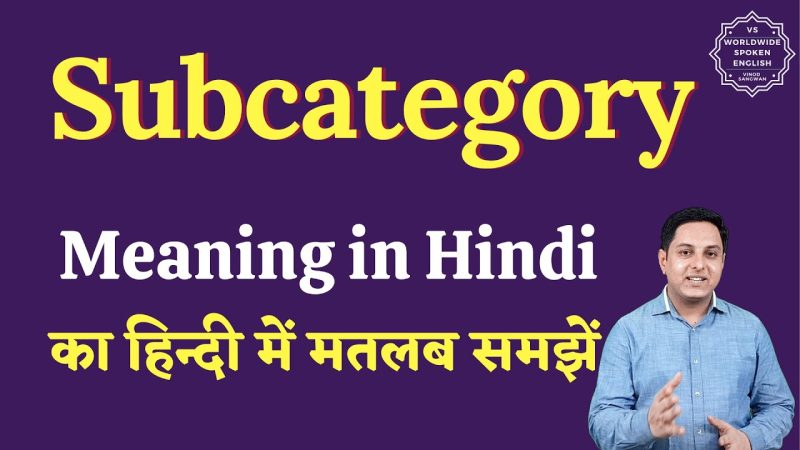 sub category meaning in hindi - Hình 1