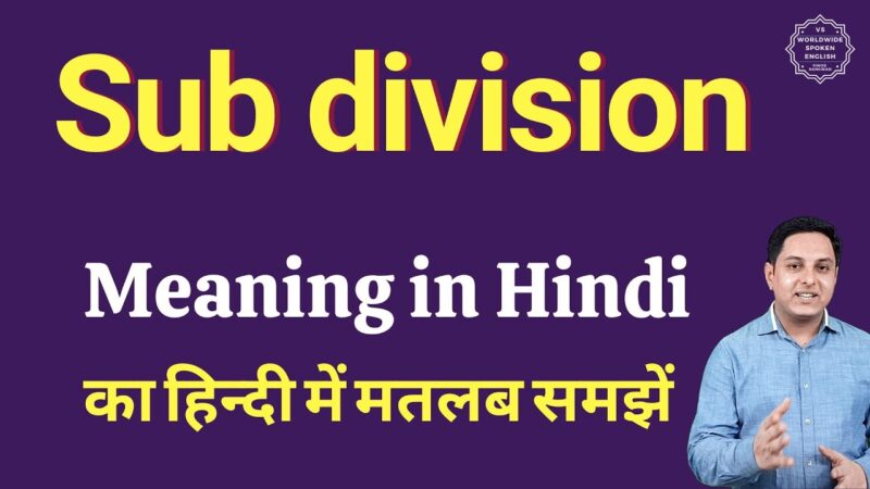 sub division meaning in hindi - Hình 1