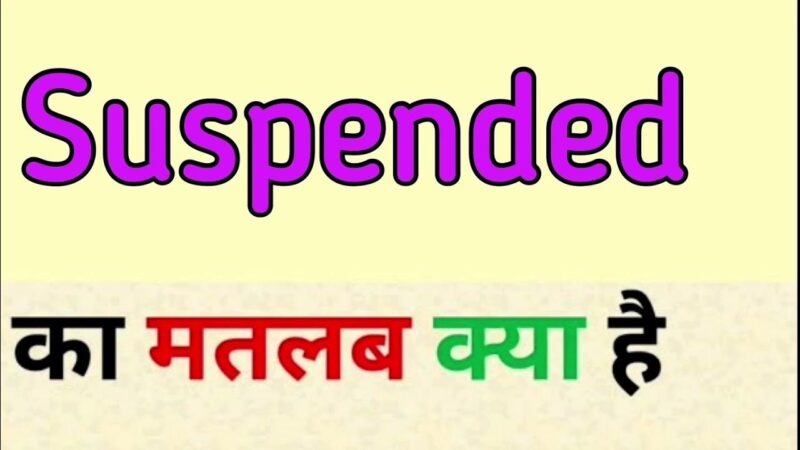 suspension meaning in hindi - Hình 4