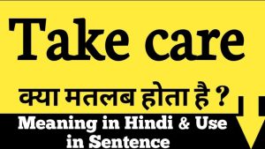 take care meaning in hindi 1