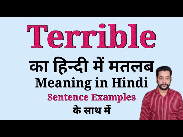 terrible meaning in hindi 2
