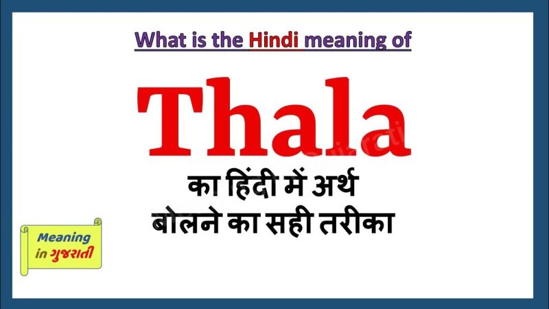 थला का हिंदी में क्या अर्थ है?