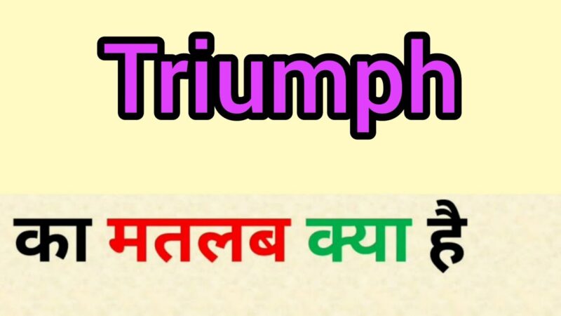 triumph meaning in hindi - Hình 3