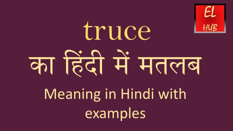 truce meaning in hindi - Hình 2