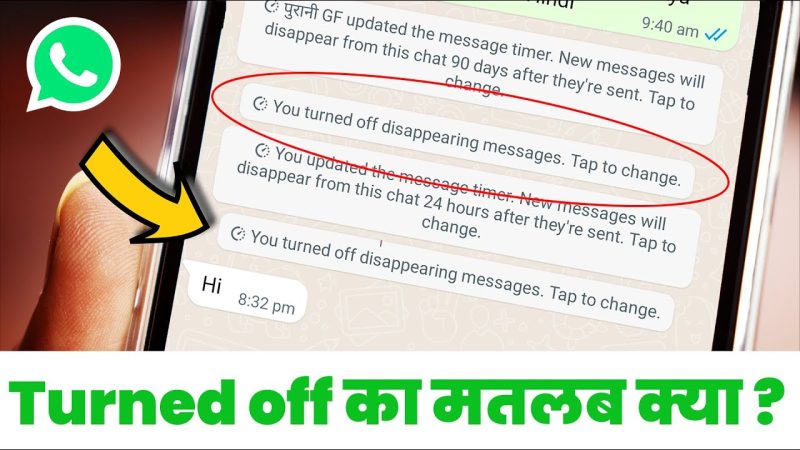 turned off disappearing messages meaning in hindi - Hình 1