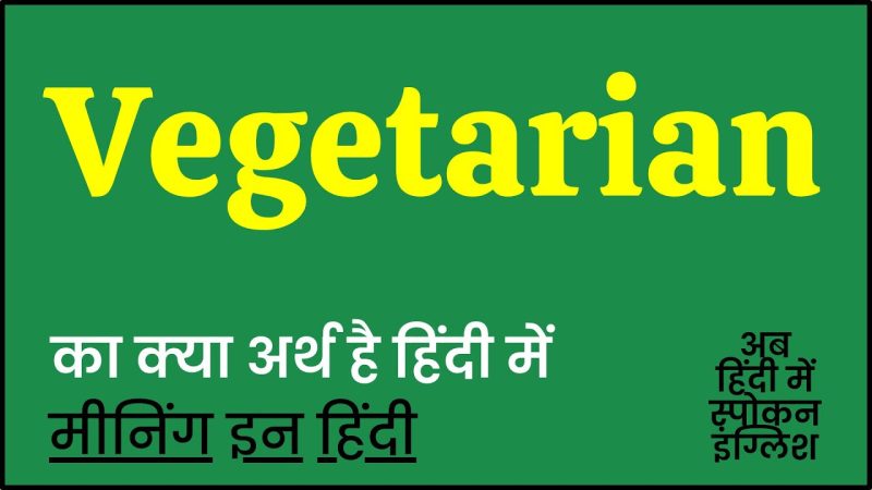 vegetarian meaning in hindi - Hình 5